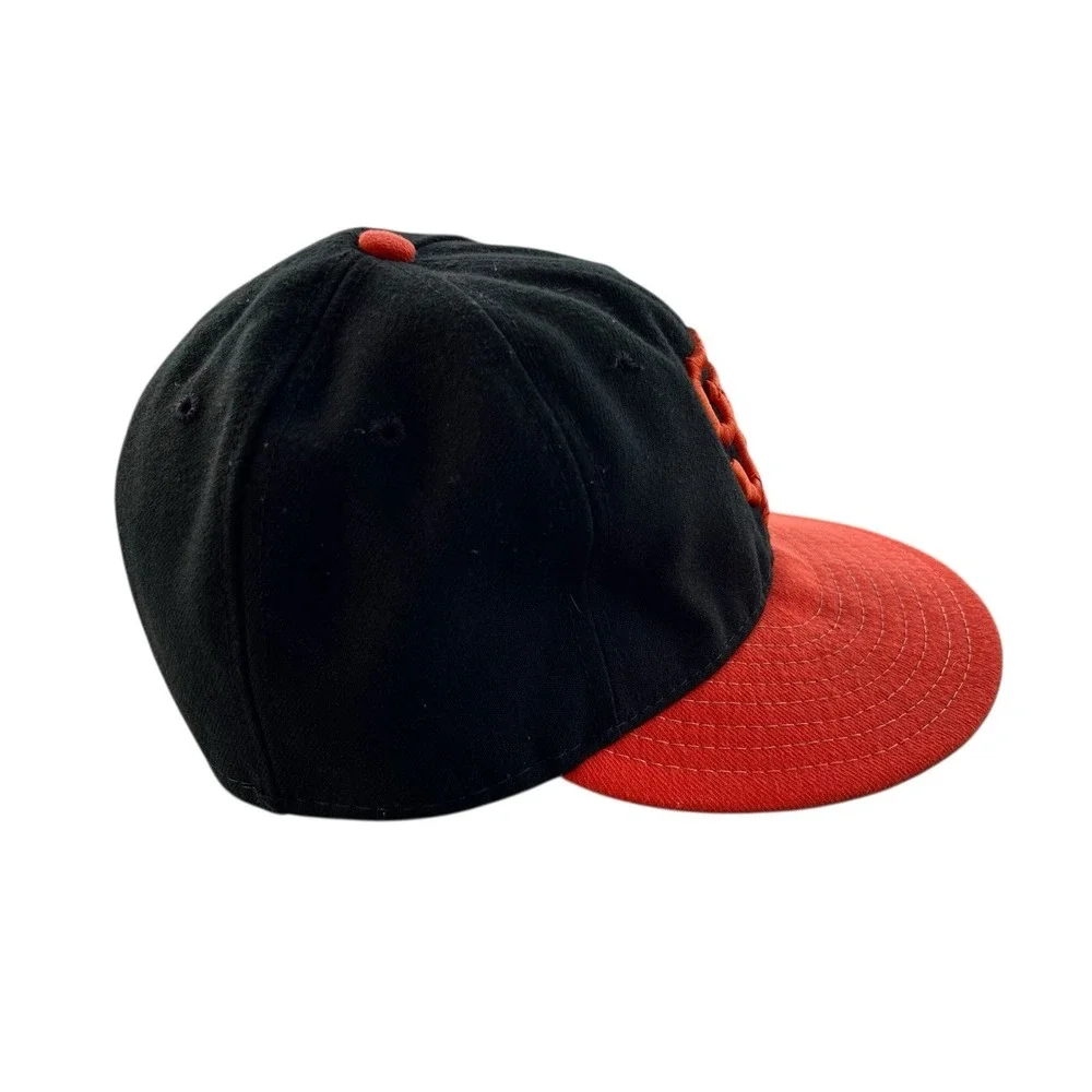 New Era 59FIFTY San Francisco Giants On-Field Fitted Hat Black Orange 6 7/8